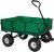 Neo Garden Trailer Cart Pull Along Trolley Heavy Duty Green Mesh Utility Gardeners Wagon Folding Sides Pneumatic Tyres Outdoor for Gardening Festivals Camping Loading (Metal Cart and Cover)
