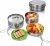 Lixada Camping Cookware Set,4 PCS Stainless Steel Camping Pot Set Compact Camping Pans for Backpacking Camping Hiking