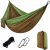 Camping Hammock – Portable Double Hammock 270 x 140 cm, 300kg Load Capacity, with Carabiners & Nylon Straps – Travel Hammocks for Outdoor, Indoor, Garden, Beach, Hiking, Olive Green