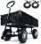 MoverX 250KG Garden Trolley, Heavy Duty Trolley, Garden Cart, Gardening Trolly On Wheels, 4 Wheel Outdoor Truck, Festival, Camping, Fishing, Beach Wagon, Liner in Black