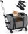 Morpilot Cat Carrier with Wheels Airline Approved, Pet Dog Carrier with Wheels for Small Dogs, Rolling Cat Carrier for Large Cats Puppy Stroller Detachable and Foldable Pet Travel Bag Dark Gray