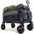 TIMBER RIDGE Festival Trolley on Wheels with Brakes, 200L Folding Camping Trolley Cart with Adjustable Handle & Cover Bag, 100kg Heavy Duty Cart Wagon for Shopping Outdoor Garden Picnic