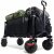 TIMBER RIDGE Festival Trolley on Wheels with Brakes, 200L Folding Camping Trolley Cart with Adjustable Handle & Cover Bag, 100kg Heavy Duty Cart Wagon for Outdoor Garden Picnic