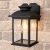 Black Rectangular Outdoor Outside Exterior Wall Lantern Modern Vintage Light E27 Bulb (Black)