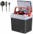 VonShef 24L Electric Cool Box, Large Insulated Cooler Box with Hot & Cold Functions & Three Power Options (3-Pin 240v Wall Plug, USB-A & 12v Car Plug), Festival & Camping Accessories