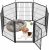 8 Panel Dog Pen, High 80cm Puppy Play Pen Indoor/Outdoor, Portable Detachable Pet Exercise Playpen, Pet Run Enclosures for Puppies, Cats, Rabbits and Other Animals