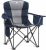 ALPHA CAMP Oversized Camping Folding Chair Heavy Duty Camping Chair Support 450 LBS Padded Camp Chairs for Adults with Carry Bag and Cooler Bag Portable for Outdoor,Blue