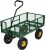 VIVOHOME Hand Trolley 400kg Capacity Durable Transport Cart with 10cm Pneumatic Tires and 180° Rotatable 80cm Handle Heavy Duty Metal Grids for Garden and Camping