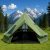 Bell Yurt Tent with Stove Jack, Waterproof Luxury 4 Season Tent 420D Oxford Cloth Green Glamping Tents for Family Outdoor Camping, Hunting, Party, All Year Living