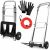 MoverX Folding Hand Truck Aluminium, Heavy Duty Hand Truck Foldable Trolley on Wheels, Multi Purpose Sack Truck Moving Trolley, 90kg