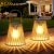 RECHOO Solar Lights Outdoor Garden, 2 Pack Vintage Hanging Solar Lanterns with 12+ Hours Waterproof Garden Ornaments Outdoor Lights for Patio Lawn Table Halloween Christmas Decorations