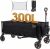 TIMBER RIDGE Extended Festival Trolley with Brakes & Cargo Net, 300L Large Folding Trolley on Wheels with Adjustable Handle & Cup Holder, 160kg Heavy Duty Wagon Cart for Camping Shopping Hiking, Black