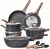 Induction Hob Pots and Pans Set – 13pcs Nonstick Cooking Pans Set, Black Granite Cookware Set with Lid, Non Stick Saucepan Set, Frying Pan Set, PFAS PTFE PFOA PFOS Free